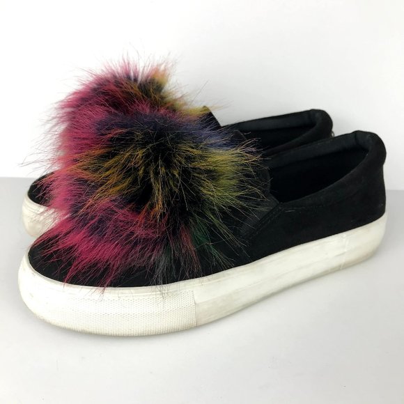 steve madden slip ons with fur